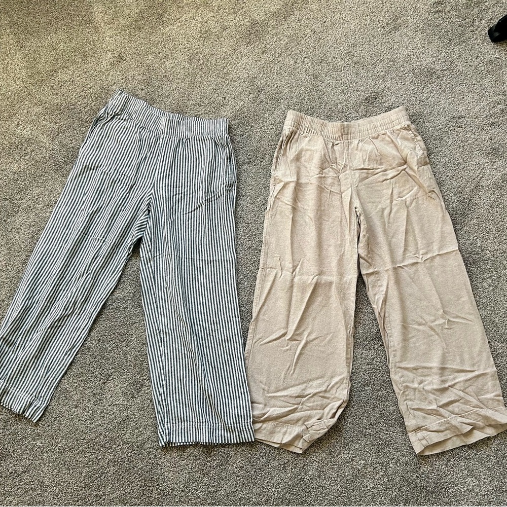 Old Navy wide leg linen pull on pants